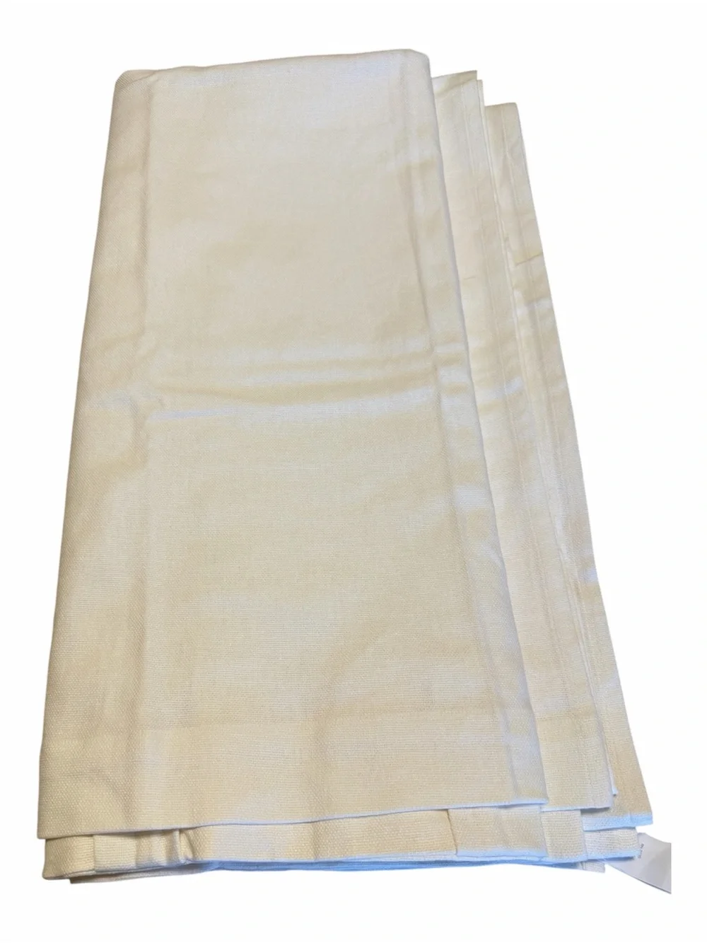 West Elm Linen Cotton Curtain Panel 48x96 White Rod Pocket Back Tab
